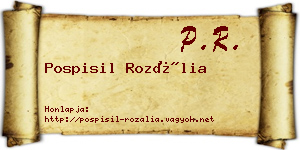 Pospisil Rozália névjegykártya