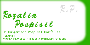 rozalia pospisil business card